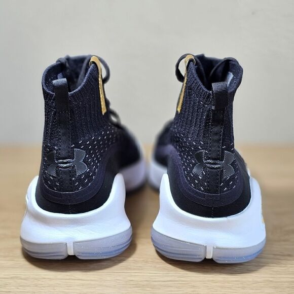 Under Armour Curry 4 'More Dimes' Women's Shoes 9.5 1298306-001 Black Gold White - Picture 14 of 15